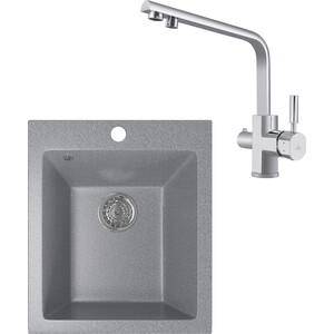 

Кухонная мойка и смеситель Mixline ML-GM14 темно-серая 309 (4630030633587, 40144), ML-GM14 темно-серая 309 (4630030633587, 40144)