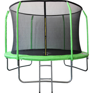 фото Батут sport elite 10ft 3,05м с защитной сеткой внутрь и лестницей, салатовый, gb30201-10ft