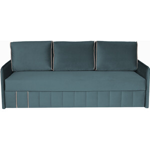 фото Прямой диван-кровать mgroup дафни ткань: ultra mint ментоловый, кант ultra dove серый