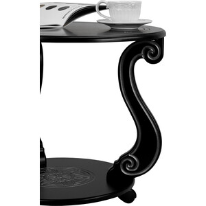 Стол журнальный Мебелик Грация (М) на колесах венге, серебро (П0005554)