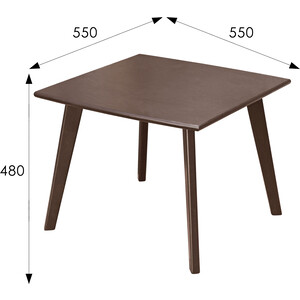 Стол журнальный Мебелик Ретро квадратный орех (П0005694)