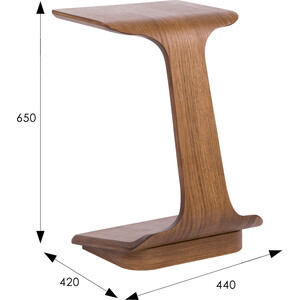 Стол журнальный приставной Мебелик Неро 2 дуб натуральный (П0005629)