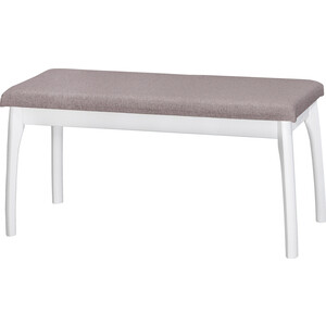 Скамья для прихожей Мебелик мягкая, ткань, серо-розовый, каркас снег (П0005674) кресло мебелик ретро ткань голубой каркас венге п0005654