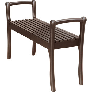 Скамья для прихожей Мебелик с подлокотниками массив, каркас орех (П0005676) скамья для прихожей мебелик мягкая экокожа крем каркас бук п0005673