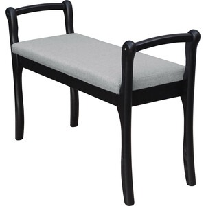 Скамья для прихожей Мебелик с подлокотниками мягкая, серый, каркас венге (П0005682) скамья для прихожей мебелик с подлокотниками массив каркас орех п0005676