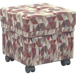 фото Банкетка мебелик beautystyle 5 с ящиком на колесах, ткань малиновый