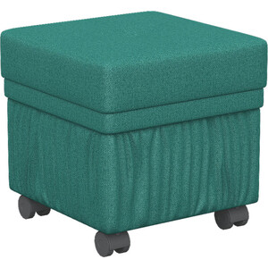 фото Банкетка мебелик банкетка beautystyle 5 с ящиком на колесах, ткань изумруд