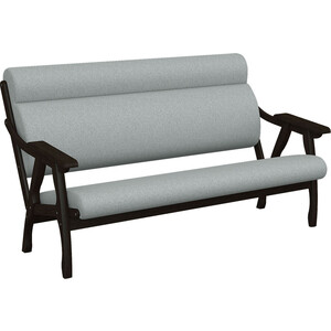 Прямой диван Мебелик Вега 10 ткань серый, каркас венге (П0005648) прямой диван мебелик вега 10 ткань серый каркас венге п0005648