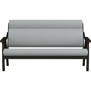 Прямой диван Мебелик Вега 10 ткань серый, каркас венге (П0005648)