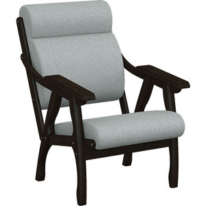 Кресло Мебелик Вега 10 ткань серый, каркас венге (П0005651) кресло мебелик вега 10 ткань серый каркас снег