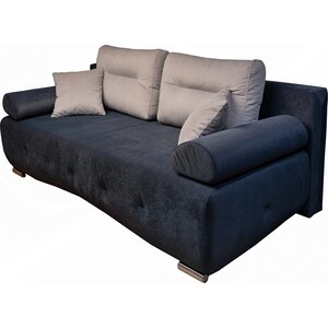 фото Прямой диван-кровать mgroup марсель ткань ultra grafit, ultra dove преспинные подушки и думочки