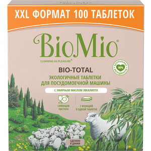 фото Таблетки для посудомоечной машины (пмм) biomio bio-total эвкалипт 100шт