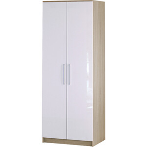 Шкаф 2-х дверный НК-мебель Бланка дуб сонома/белый глянец 72250075