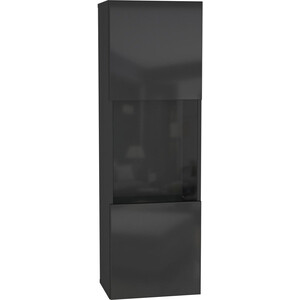 Шкаф навесной НК-мебель Point Тип-22 черный/черный глянец 71774441