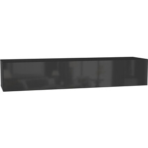 Шкаф навесной НК-мебель Point Тип-30 черный/черный глянец 71774444