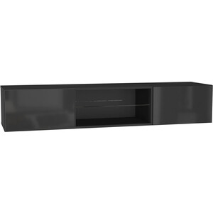 Шкаф навесной НК-мебель Point Тип-33 черный/черный глянец 71774447