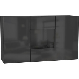 Комод НК-мебель Point Тип-1.2 комод черный/черный глянец 71774468