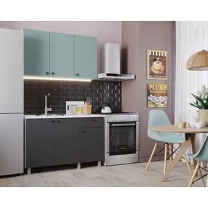 Кухонный гарнитур НК-мебель Деми 120 графит/сумеречный голубой 76144511