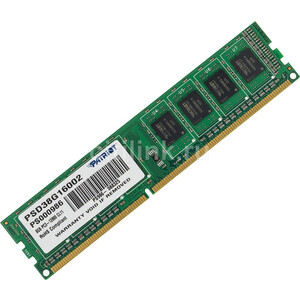 Оперативная память PATRIOT DDR3 8Gb 1600MHz Patriot PSD38G16002 RTL PC3-12800 CL11 DIMM 240-pin 1.5В модуль памяти patriot memory ddr3 dimm 1600mhz pc3 12800 cl11 8gb psd38g16002