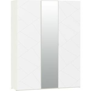 Шкаф комбинированный Сильва НМ 011.44 Summit Меренга (ПВХ) белый текстурный