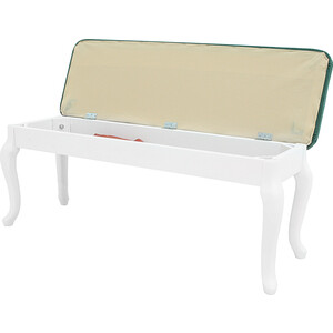 Банкетка Мебелик Вивальди с ящиком белый, зеленый (П0005712)