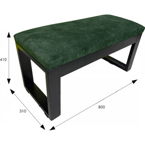 Банкетка Мебелик Сакура 2 венге, зеленый (П0005721)