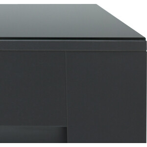 Стол журнальный Мебелик BeautyStyle 26 графит темный U961, стекло черное (П0003231)