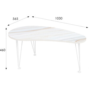 фото Стол журнальный мебелик оникс 2 белый / luminar 189