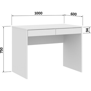 фото Стол письменный атмосфера сп-06 белый ре/белый ре