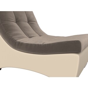 фото Кресло артмебель монреаль кресло велюр коричневый экокожа бежевый