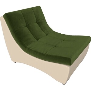 Кресло АртМебель Монреаль кресло микровельвет зеленый экокожа бежевый