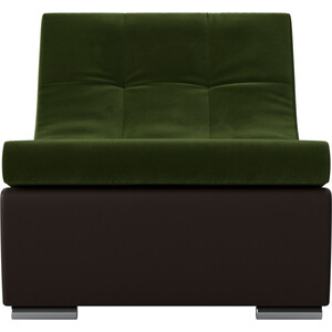 Кресло АртМебель Монреаль кресло микровельвет зеленый экокожа коричневый