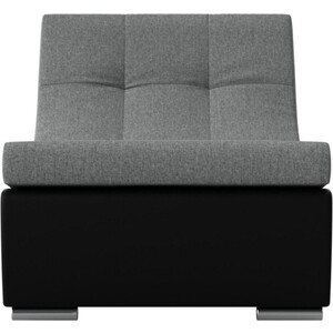 фото Кресло артмебель монреаль кресло рогожка серый экокожа черный