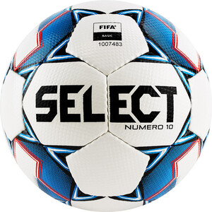 фото Мяч футбольный select numero 10 арт. 810508-200, р.5, fifa basic, 32 пан., бело-сине-красный