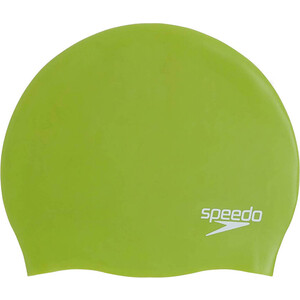 фото Шапочка для плавания speedo plain molded silicone cap, арт. 8-70984g760, силикон, зеленый