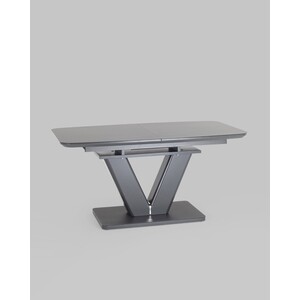 фото Стол обеденный раскладной stool group вильнюс серый (двойной артикул) dt-f855 dual