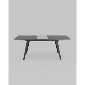 Стол обеденный раскладной Stool Group Палермо серый со стеклом (двойной артикул) DT-F605B dual