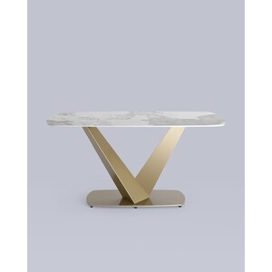 фото Стол обеденный stool group аврора керамика светлая (двойной артикул) df0093dt 160 dual