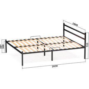 Кровать Элимет C опорами и спинкой 180x203 металлическая разборная кровать элимет