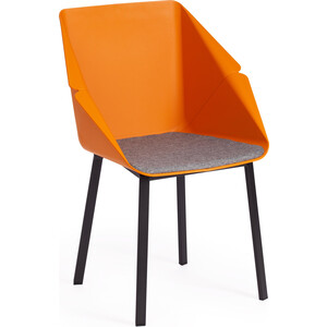 Стул TetChair Doro (mod. 8088) пластик/металл/ткань orange (оранжевый) 90988 / grey (серый) 1509 стул candi 2 44x12 8x53 см ножки металл сиденье текстиль оранжевый