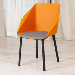 Стул TetChair Doro (mod. 8088) пластик/металл/ткань orange (оранжевый) 90988 / grey (серый) 1509
