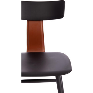 фото Стул tetchair zulus (mod. 8333) пластик/металл black (черный) / brown (коричневый) 832