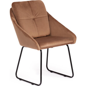 Кресло TetChair Star (mod. CY-1919) вельвет/металл коричневый (HLR11) / черный стул tetchair carol mod uc06 металл вельвет 45x56x82 см brown коричневый hlr11