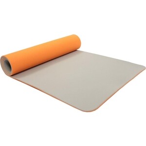 фото Коврик для йоги bradex sf 0403, 183*61*0,6 см, tpe двухслойный оранжевый/серый