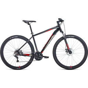 Велосипед Forward APACHE 29 2.0 disc (2021) 17 черный/красный