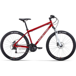 фото Велосипед forward sporting 27.5 3.2 hd (2022) 17 темно-красный/серебристый
