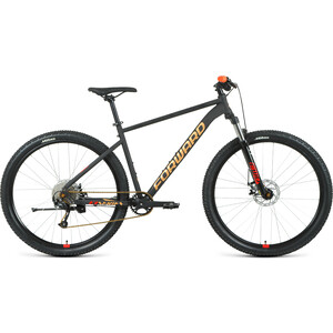 Велосипед Forward SPORTING 29 XX (2021) 17 черный матовый/золотой