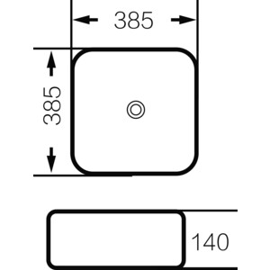 фото Раковина-чаша grossman gr-4042bw 38х38 черная/белая внутри