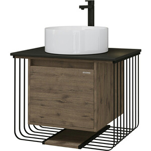 фото Мебель для ванной grossman винтаж 70х50 gr-3013, веллингтон/черный