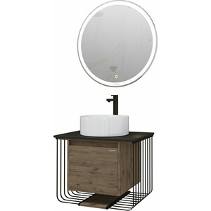 фото Мебель для ванной grossman винтаж 70х50 gr-3013, веллингтон/черный